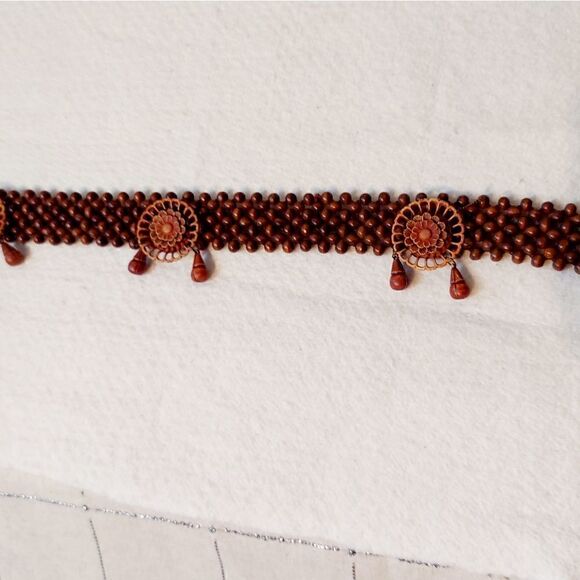 Wooden Weaved Tassel Belt  - Picture 4 of 5